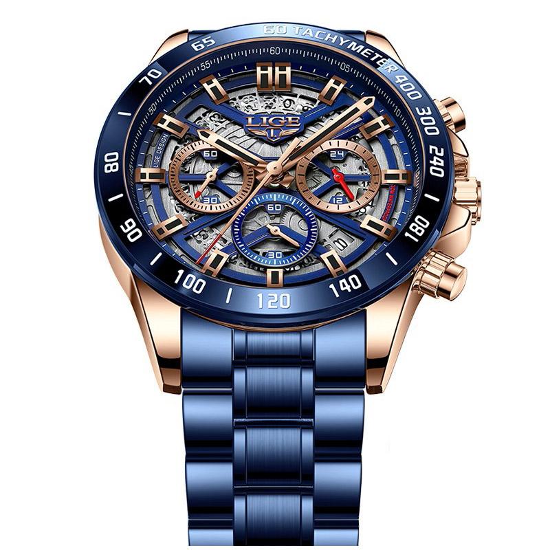 

New Men Watch Top Brand Luxury Hollow Watch Men Waterproof Sport Quartz Chronograph Wrist Watch Man Relogio Masculino