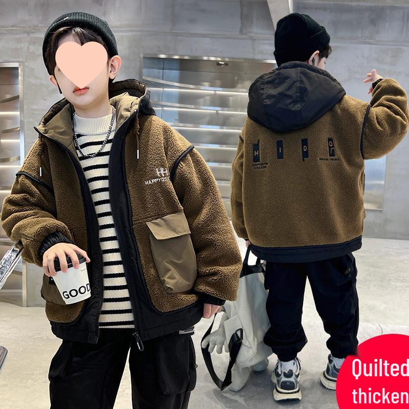 

Детская хлопковая куртка и свитер на флисовой подкладке - Коллекция Осень/Зима 2025 180cm (Dad can wear)