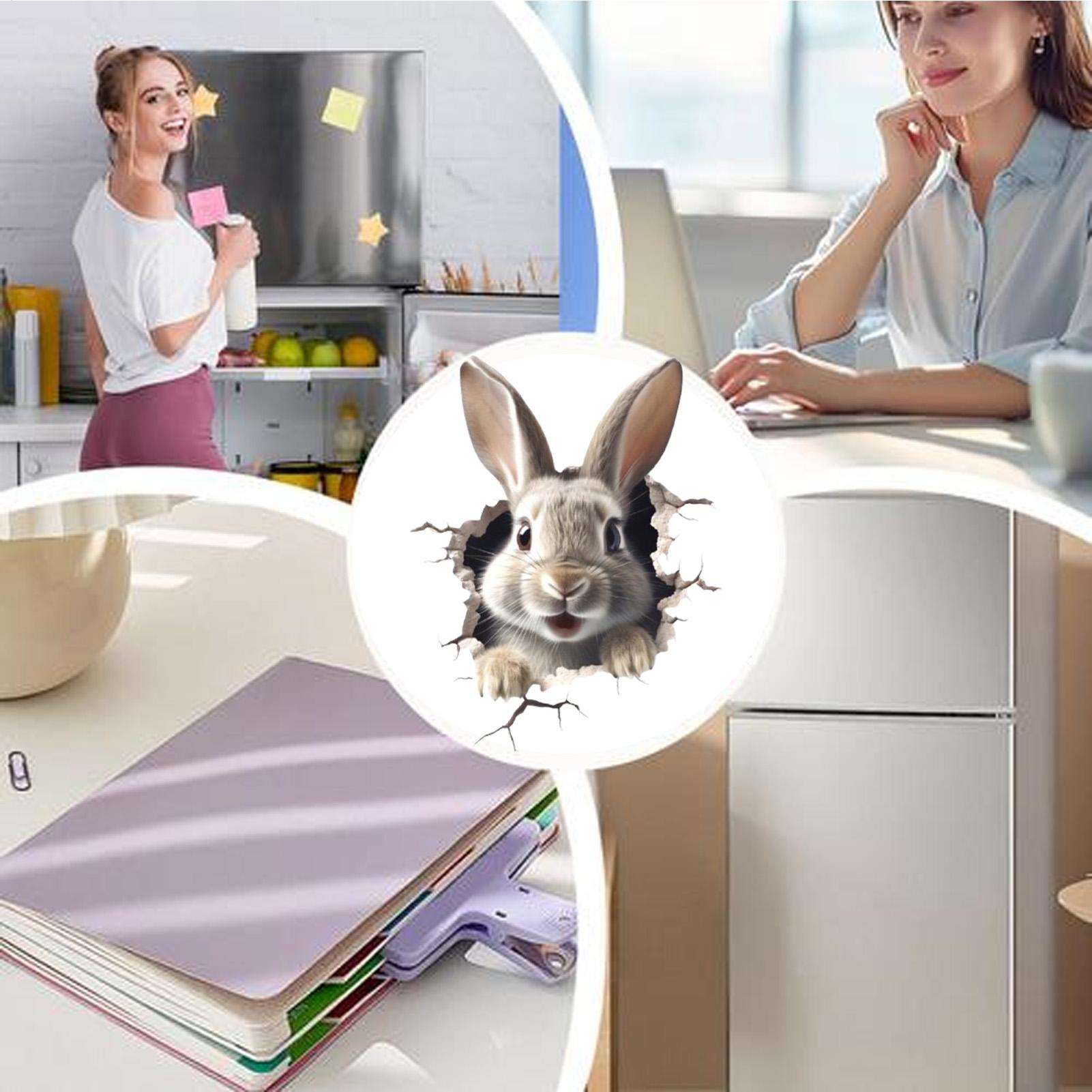 

Rabbit Wall Decals Wall Art Animal Decor Nursery Wall Sticker Cute Cartoon Rabbit Sticker Kids Playroom Decoration for Bedroom CN