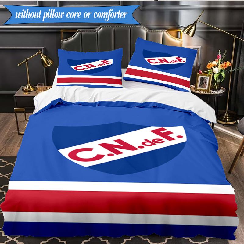 Montevideo Crest Design 3pcs Bedding,Including 1pc Duvet Cover And 2pcs Pillowcases Perfect for Christmas,Ideal for Bedroom, Dormitory