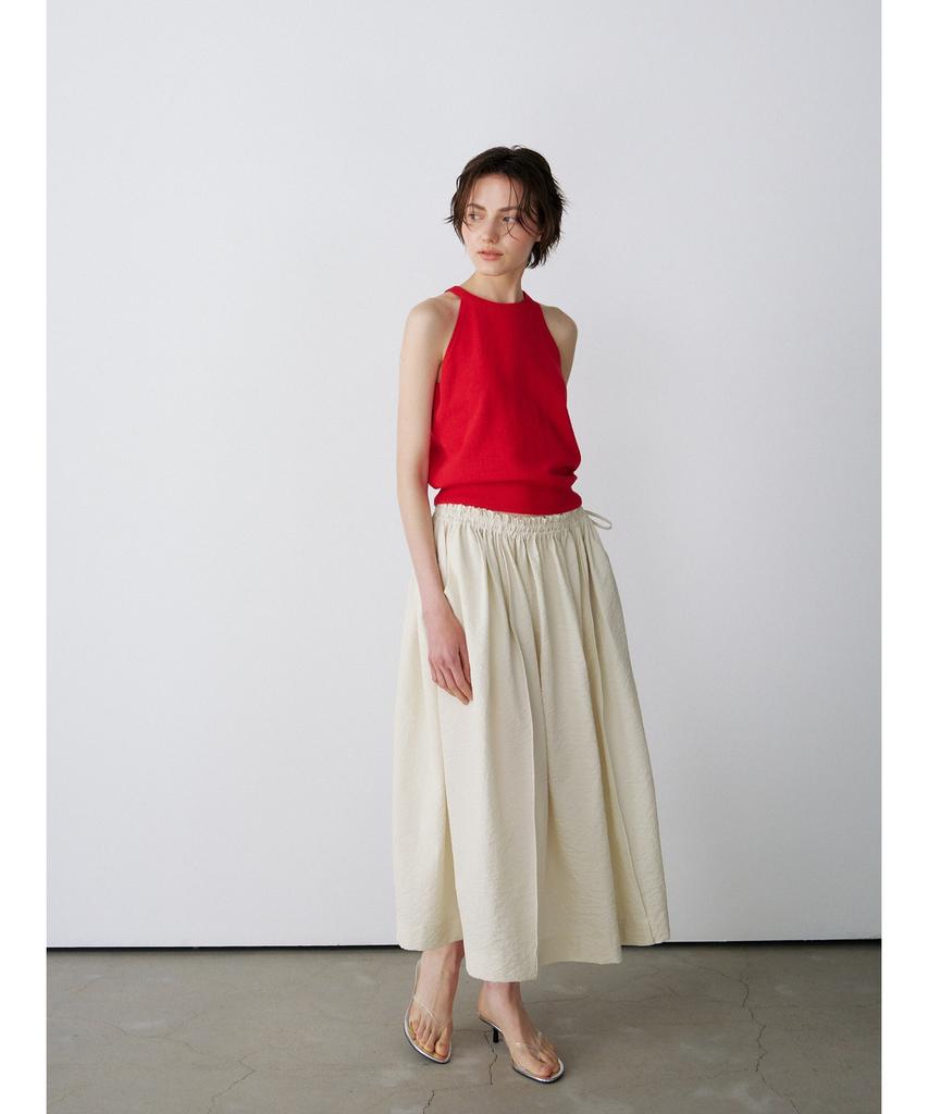 Ninnis [3Nd] Open-Back Halter Knit Top (Red)