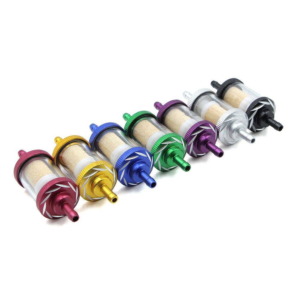 Universal 1/4" Inline Fuel Filter Copper Core Oil Filter 6mm For Motorcycle ATV Dirt Pit Bike Moped Scooter Bikes Lawn Mowers