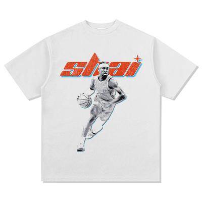 2025 SGA Alexandria Holding American Vintage Print Loose Fashion Brand All-in-one Cotton Heavy Short-sleeved T-shirt