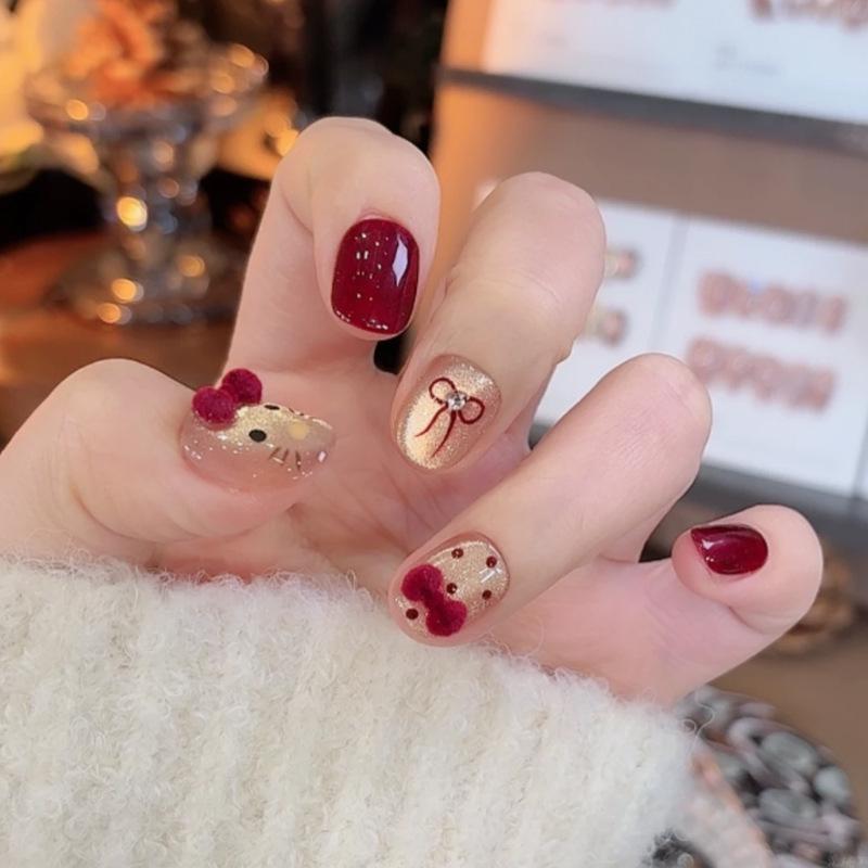 Handmade Press-On Nails – Crushed Diamond Butterfly Glitter Tips Collection