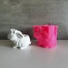 Top Quality Rabbit Pot Plant Silicone Mold Rabbit Plaster Cement Flower Pot Molds Easter Decoration Moulds