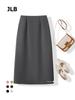 2025 Autumn Women's Petite Versatile Drape Slit Midi Skirt - Large, Casual, and Elegant