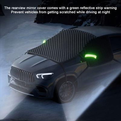 Copertura Neve Parabrezza Auto Universale Spessa Antigelo Parasole con Magneti e Strisce Riflettenti Protezione Stagione Intera Scudo Neve
