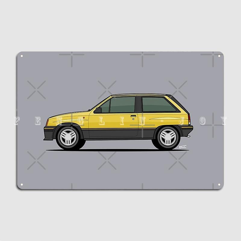 

Vauxhall Nova Sr Single Illustration Poster Metal Plaque Wall Cave Party Create Mural Painting Tin Sign Posters 20x30cm