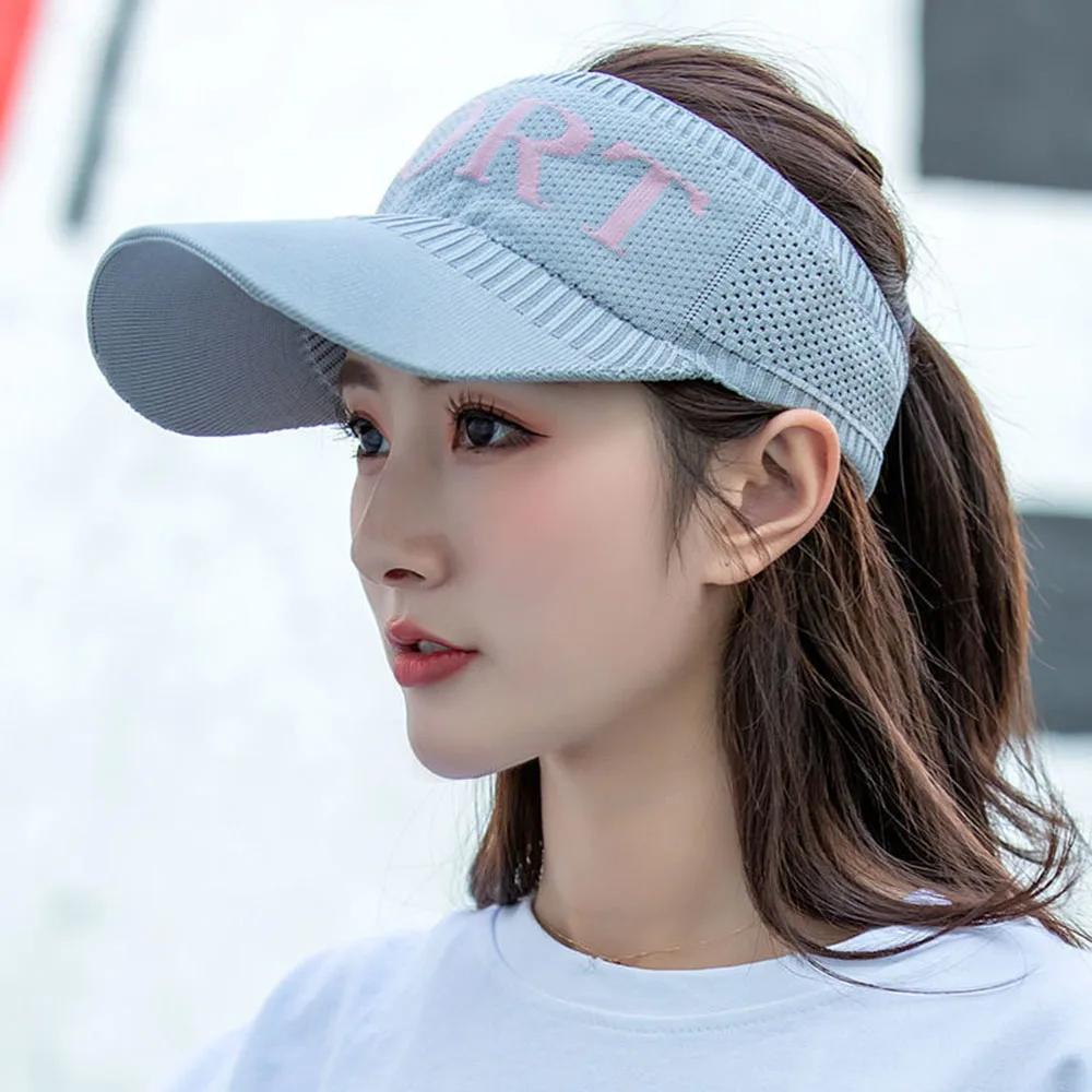 Women's Summer SPORT Sunshade Empty Top Hats UV Protection Visor Outdoor Breathable Baseball Sun Caps