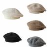 Solid Color Knitted Beret Hat Mohair Knitted Octagonal Cap Newsboy Cap Wool Painter Hat  Streetwear