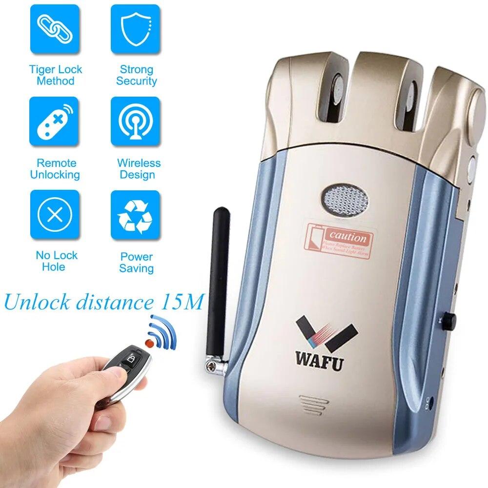 

Беспроводной пульт дистанционного управления, электронный замок, невидимый замок для входной двери без ключа с 4 пультами дистанционного управления