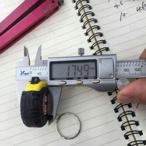 PULABO Retractable Ruler Tape Measure Tool Keychain Mini Pocket Size Metric 1 Meter Measuring Tape Practical