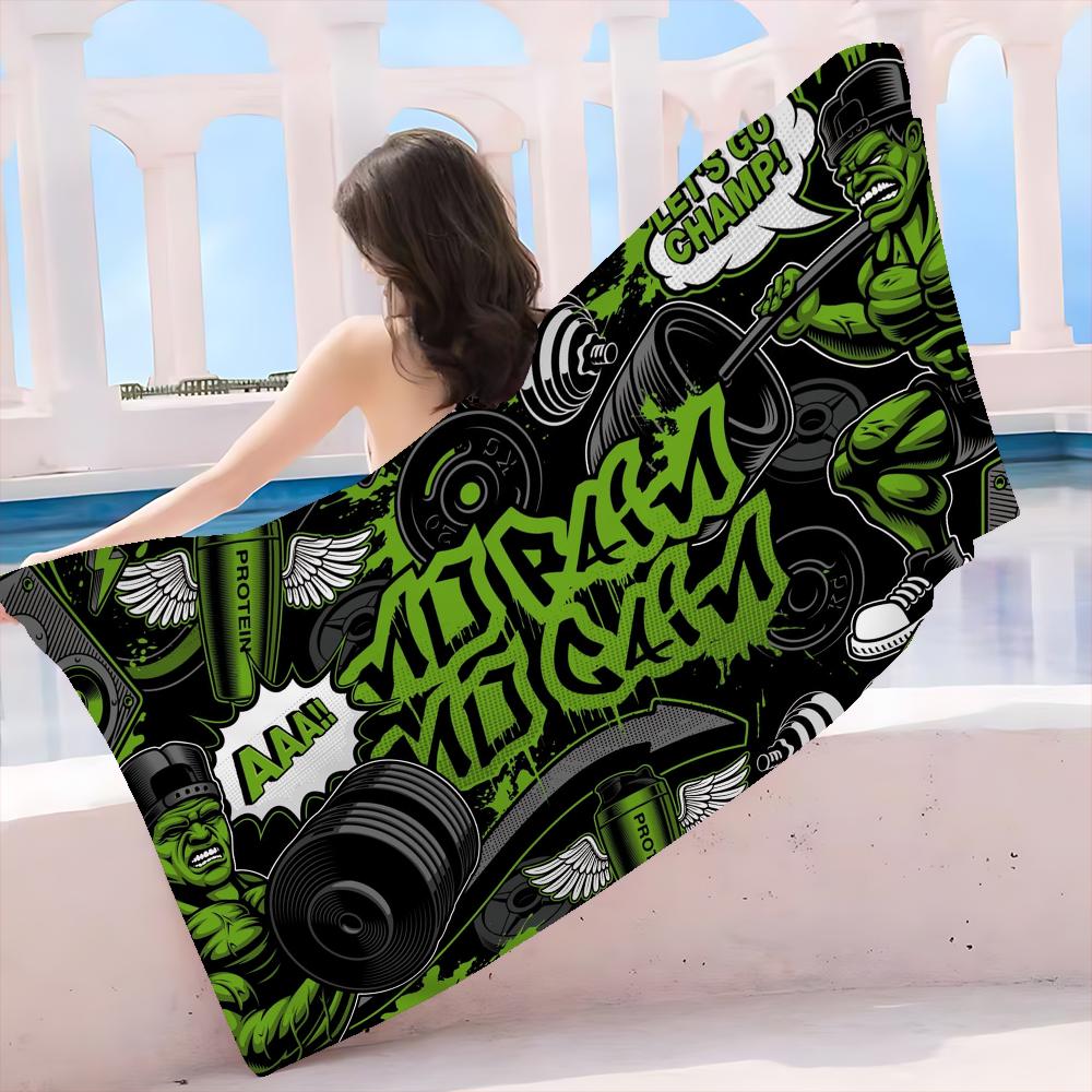 No Pain No Gain Beach Towel For Kids Personalized Bath Towel Pool Towel Vacation Gift Picnic Towel Party Gift