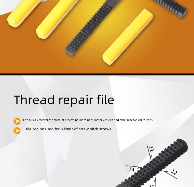 Metric Coarse Tooth Screw Thread Repair File