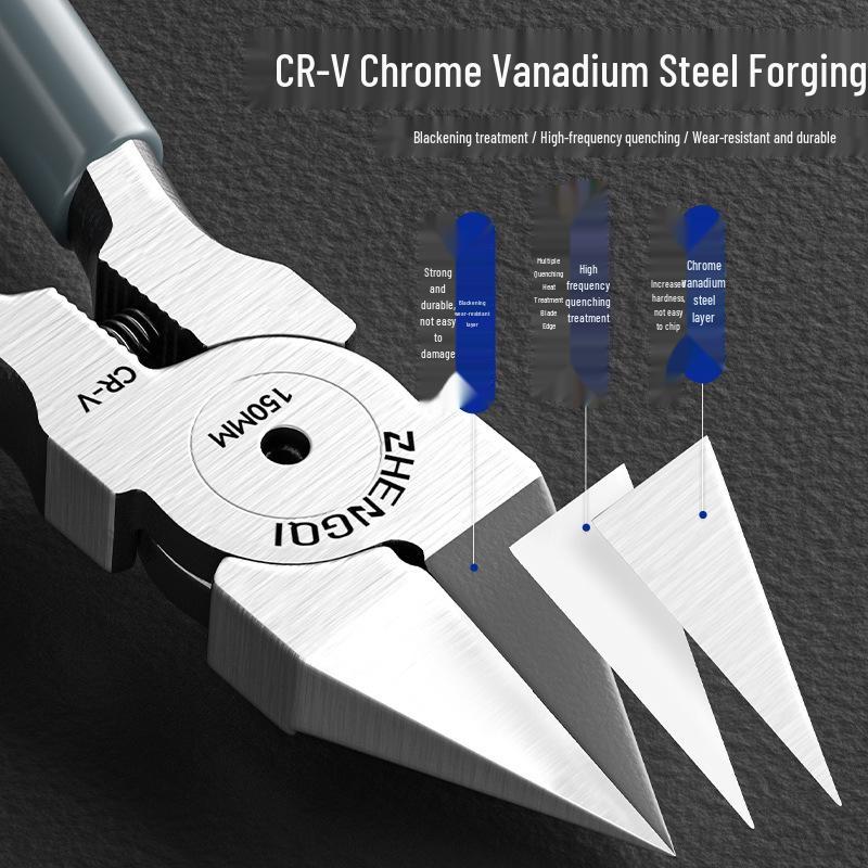 Industrial Grade Super Hard Diagonal Pliers - Electronic/Electrician Side Cutters