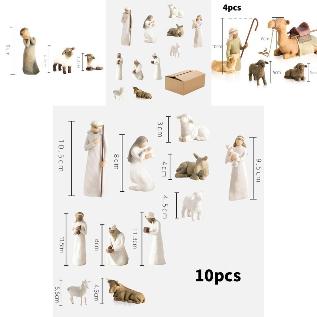 Resin Scene Set With Star And Manger For Christmas Gift Collection