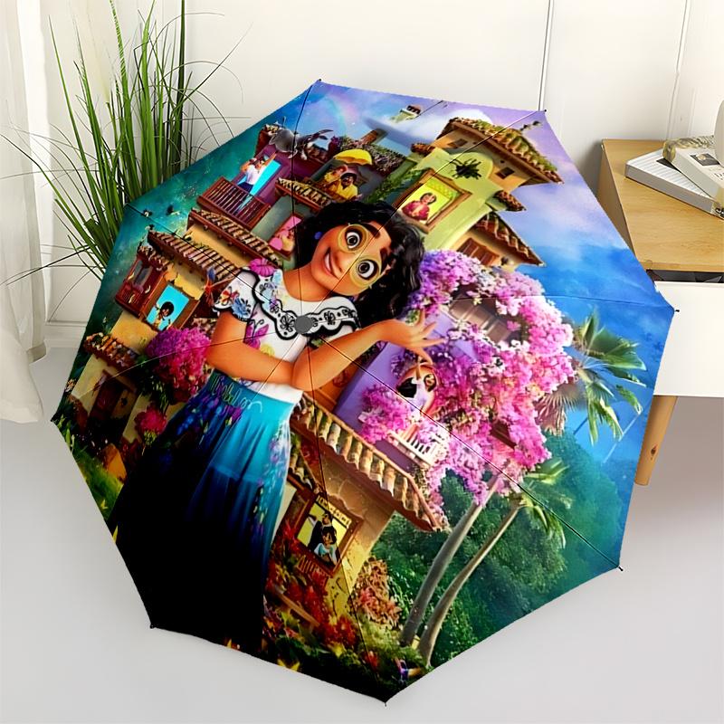 

1pc Encanto Automatic Opening and Closing Umbrella, Lightweight 3-Fold, With Cute Cartoon Characters, Suitable for Home, Outdoor and Daily U