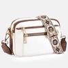 Ladies' Small Square Bag Two-te Leather Crossbody Bag Large-capacity PU Crossbody Wallet Multi-functial Small Square Bag