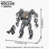MOOXI Película Juego Robot Mecha Tanque Modelo Ladrillos MOC Creativo DIY Bloques de Construcción Ensamblados Compatibles Con Juguetes de Colección de Figuras