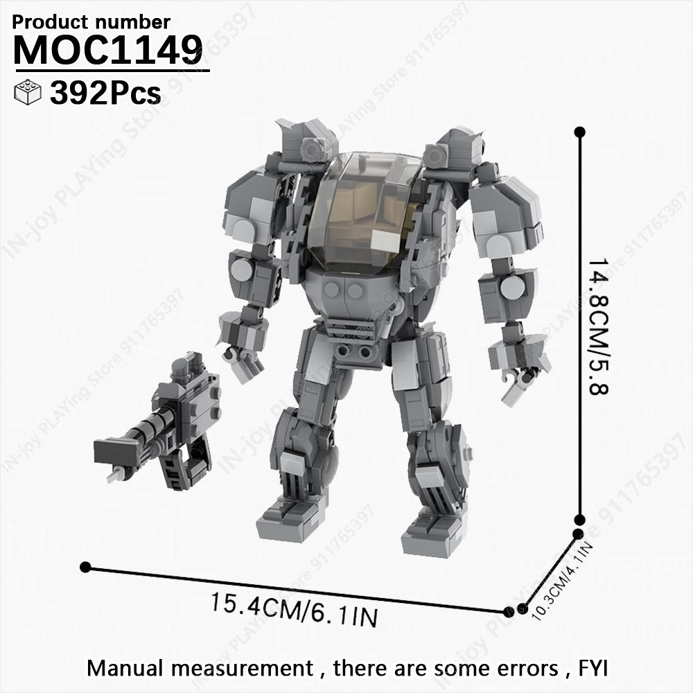 MOOXI Película Juego Robot Mecha Tanque Modelo Ladrillos MOC Creativo DIY Bloques de Construcción Ensamblados Compatibles Con Juguetes de Colección de Figuras