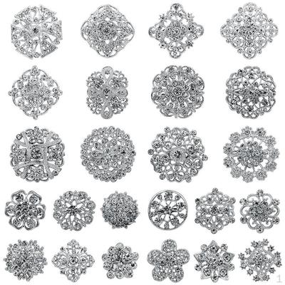 Rhinestone Brooch Pins Set for Elegant Dressing and Jewelry Decoration