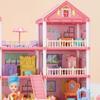 Miniaturmöbel Puppenhaus Set 3D Puppenhaus Zusammenbau Kreatives DIY Traum Prinzessinnenschloss Kinder