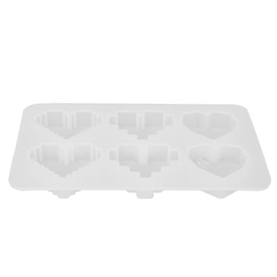 DIY Heart Shape Mould Reusable 3D Silicone Mould for Aromatherapy Tablets Balm Soap