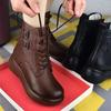 High-top Shoes, Short Boots, Women's Shoes, New Style, Soft Leather with Padding, Casual and Versatile Snow Boots
