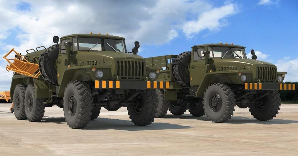 Zimi Model 1/48 Ural 4320 Truck & APA-5D Aviation Power Supply Vehicle Set of 2 Plastic Models ZM80159 (Military Vehicles)