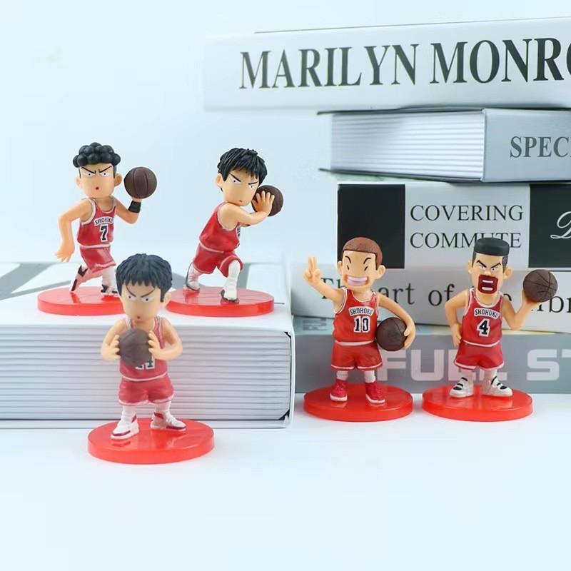 Slam Dunk 5-piece Set Pvc Figures Cake Decor Boys Birthday Baking Collection 8-10cm