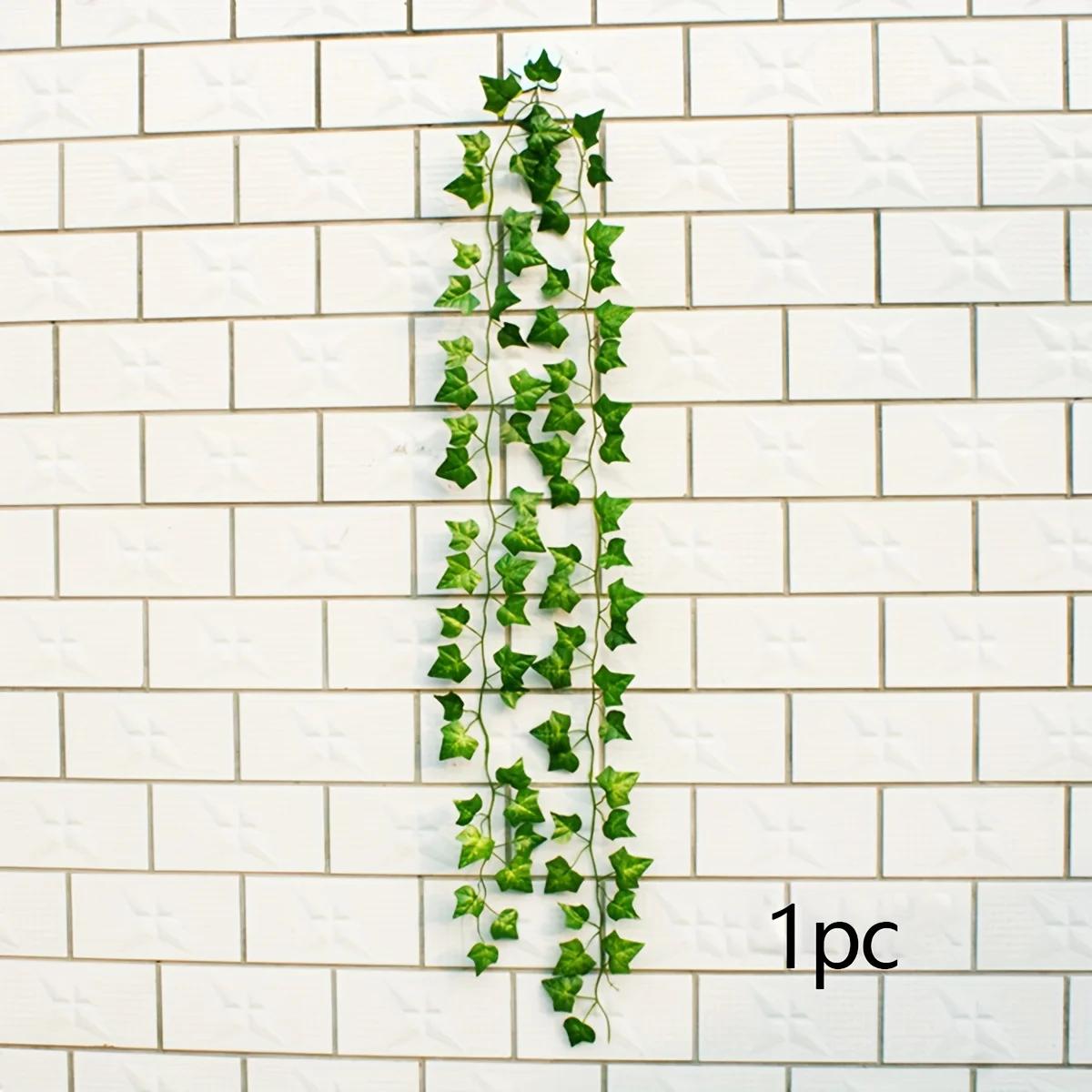 

1/3/5pcs-Simulation of sweet potato leaf rattan wall hanging simulation of green plants Diy home outdoor decorative plants