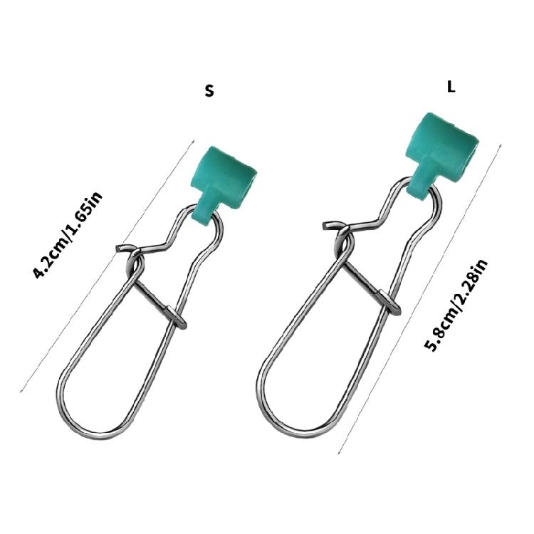 25PCS Stainless Steel Fishing Line Sinkers Lock Snaps Universals Fishing Float Connectors Fishing Clip Hanging Baits Pin