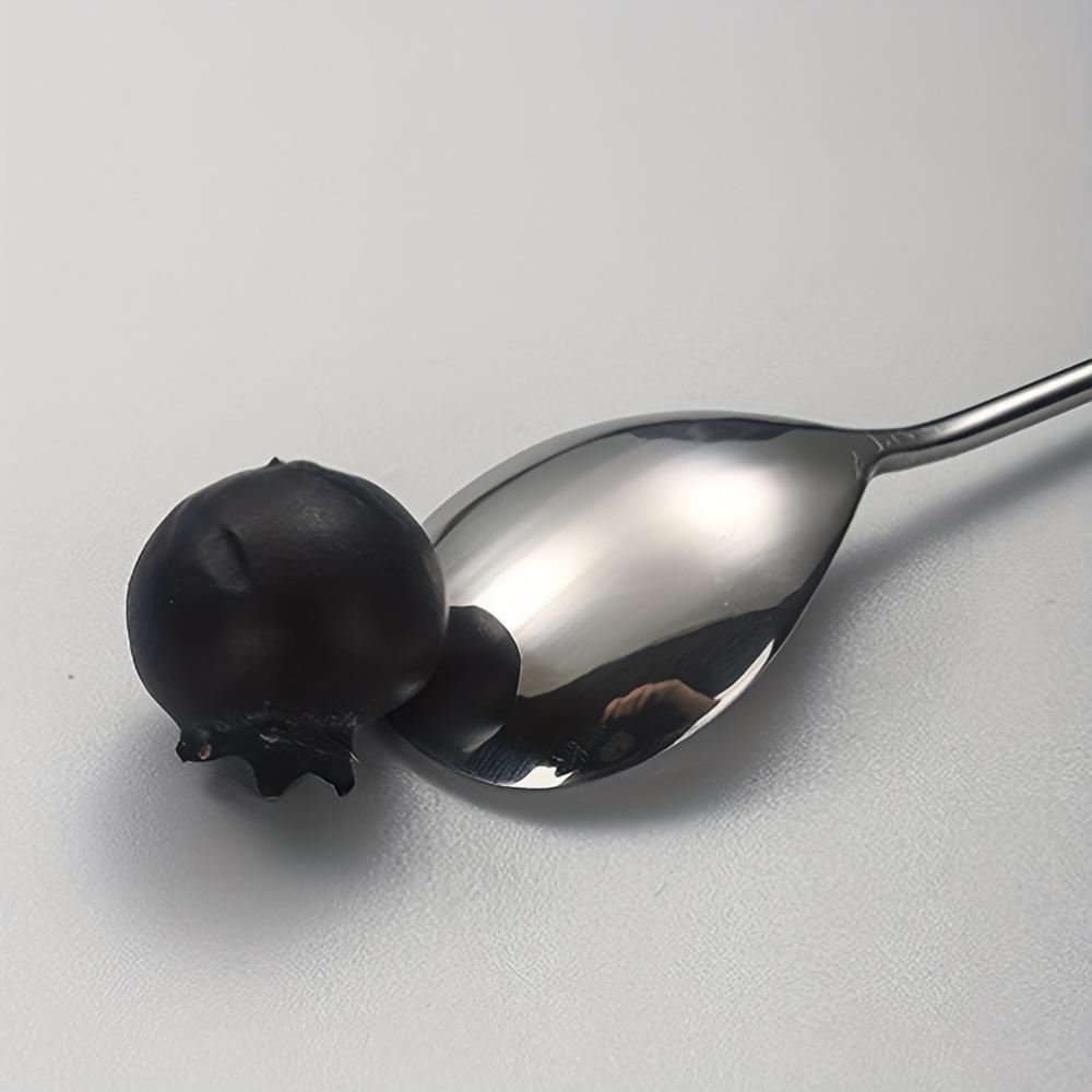 1pc, Dessert Spoon, Stainless Steel Coffee Spoon, Cute Milk Spoon, Kawaii Cat Stirring Spoon, Reusable Ice Cream Spoon, Washable Dessert Spoon