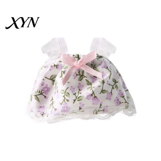 Photo Prop Hamster Clothes Cute Dress, Sweet Floral Heart Fruit Prints, Lace Trim Pet Dress Small Animal Costume with Bow, Animals Outfit for Squirrel