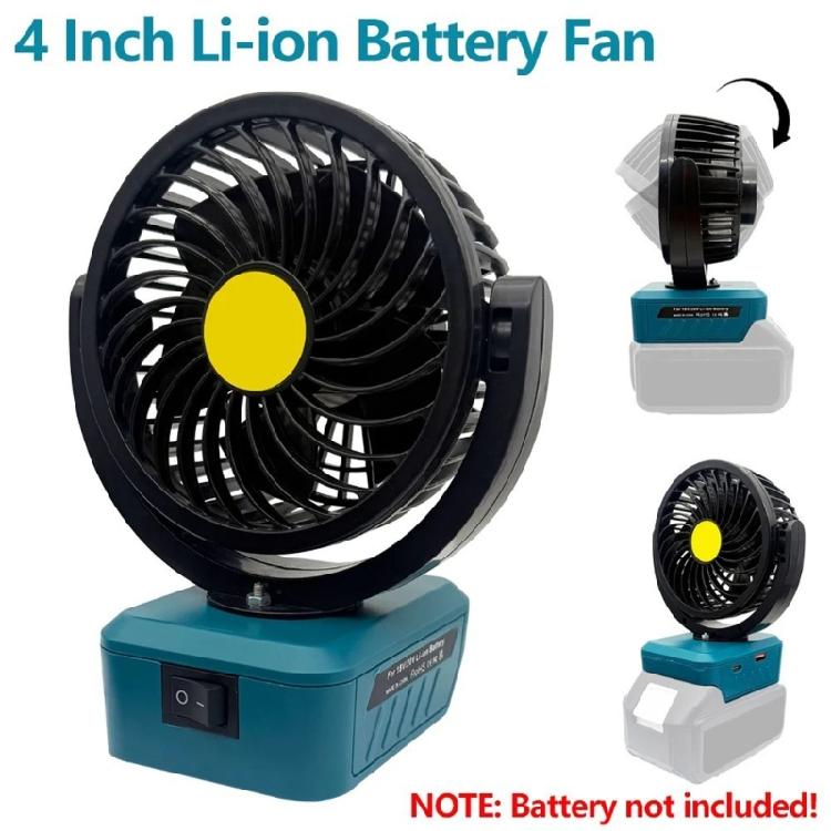 High Efficiency 18W 18V Lithium Batteries Fan For BL1815,BL1830,BL1840,BL1845,BL1860 Battery Tool Cooling Fan for Travel