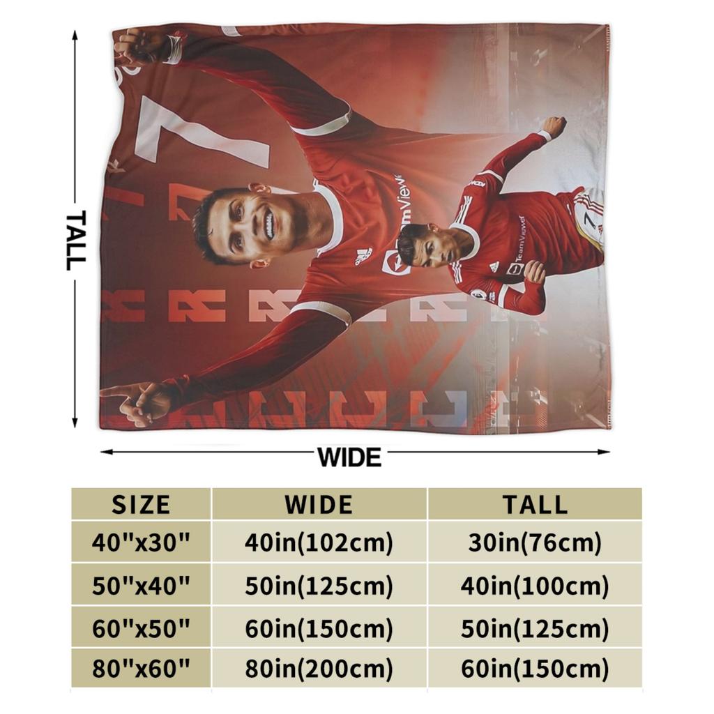 Gifts Cr7 Football Knitted Blanket  Flannel Throw Blanket Summer Air Conditioning Personalised Ultra-Soft Warm Bedspreads,