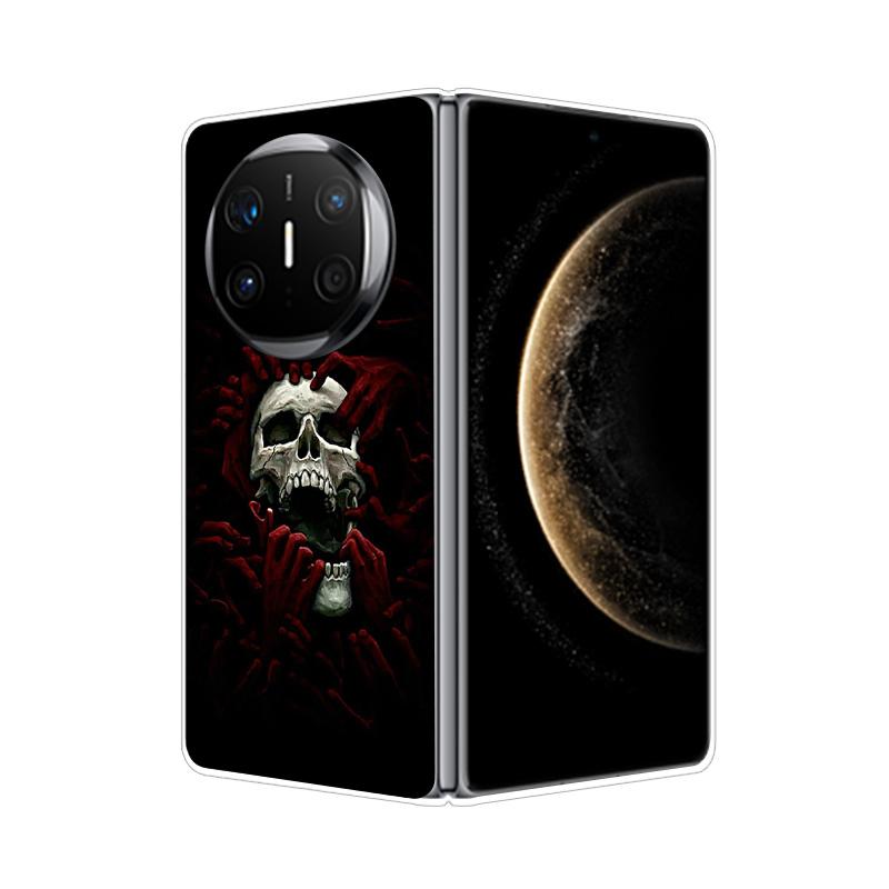 Clear Hard PC Phone Case For Honor Magic V3 Vs3 V2 VS2 Folding Transparent Flower Pattern Cover For Huawei Mate X6 X5 X3 X2 Capa