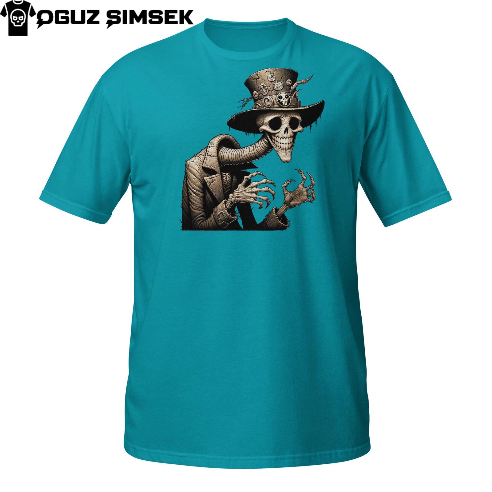 Sinister Skeleton T-Shirt Mens Womens Tees Top | Twisted Top Hat Ghoul | Creepy Horror Tee S