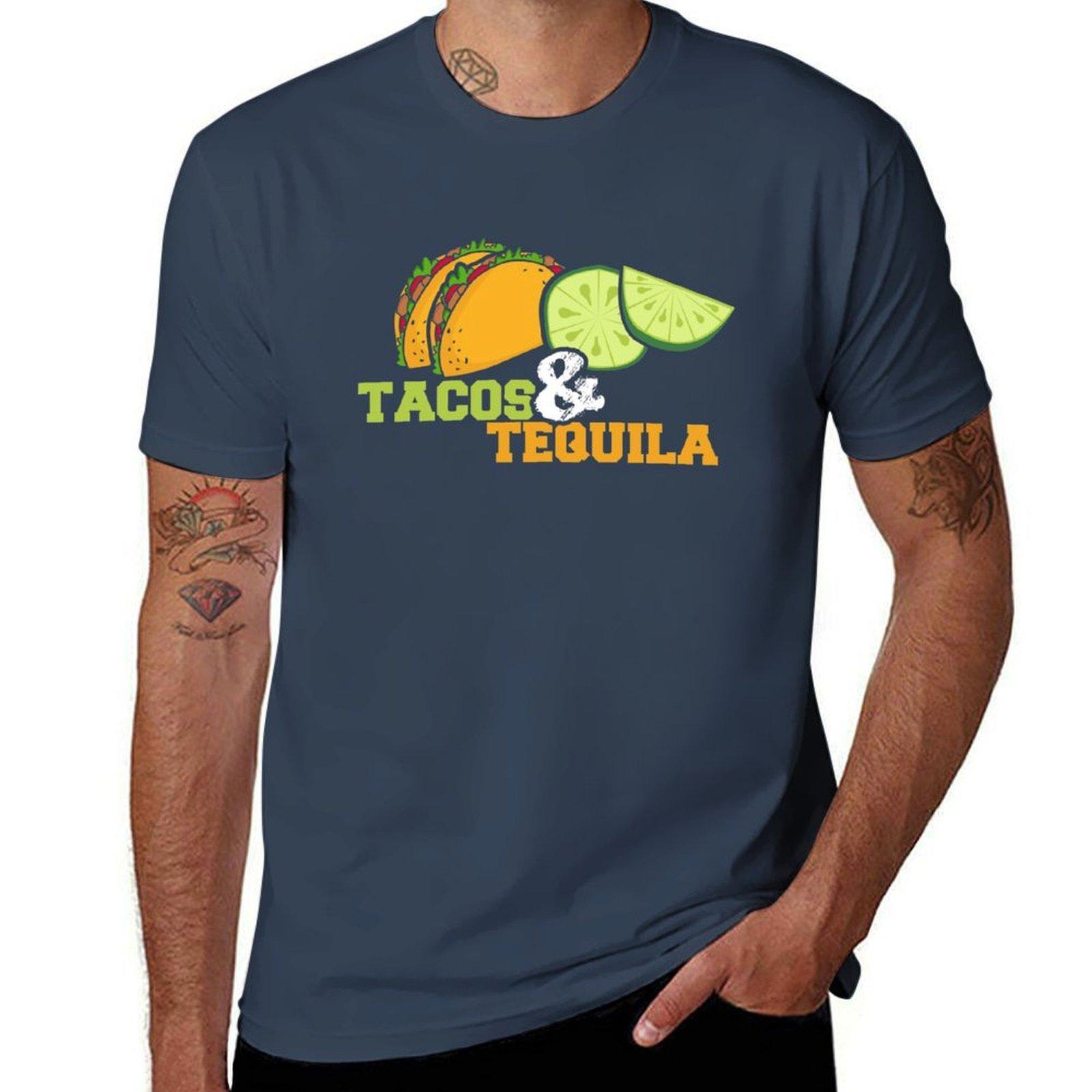 Tacos And Tequila Tshirt Heavy Duty Casual Work Tee S