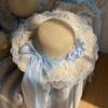 Breathable Lace Brim Sunshade Cap Elegant Outdoor Beach Hat Woman's Straw Hat  Casual Wear