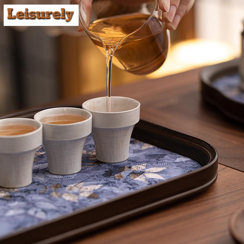 Aus Bambus gefertigte Teeschale Japanische Küche Tisch Kaffee Aufbewahrungsbrett Süße Tischdekoration Tabletts Geschirr zum Servieren Teegeschirr