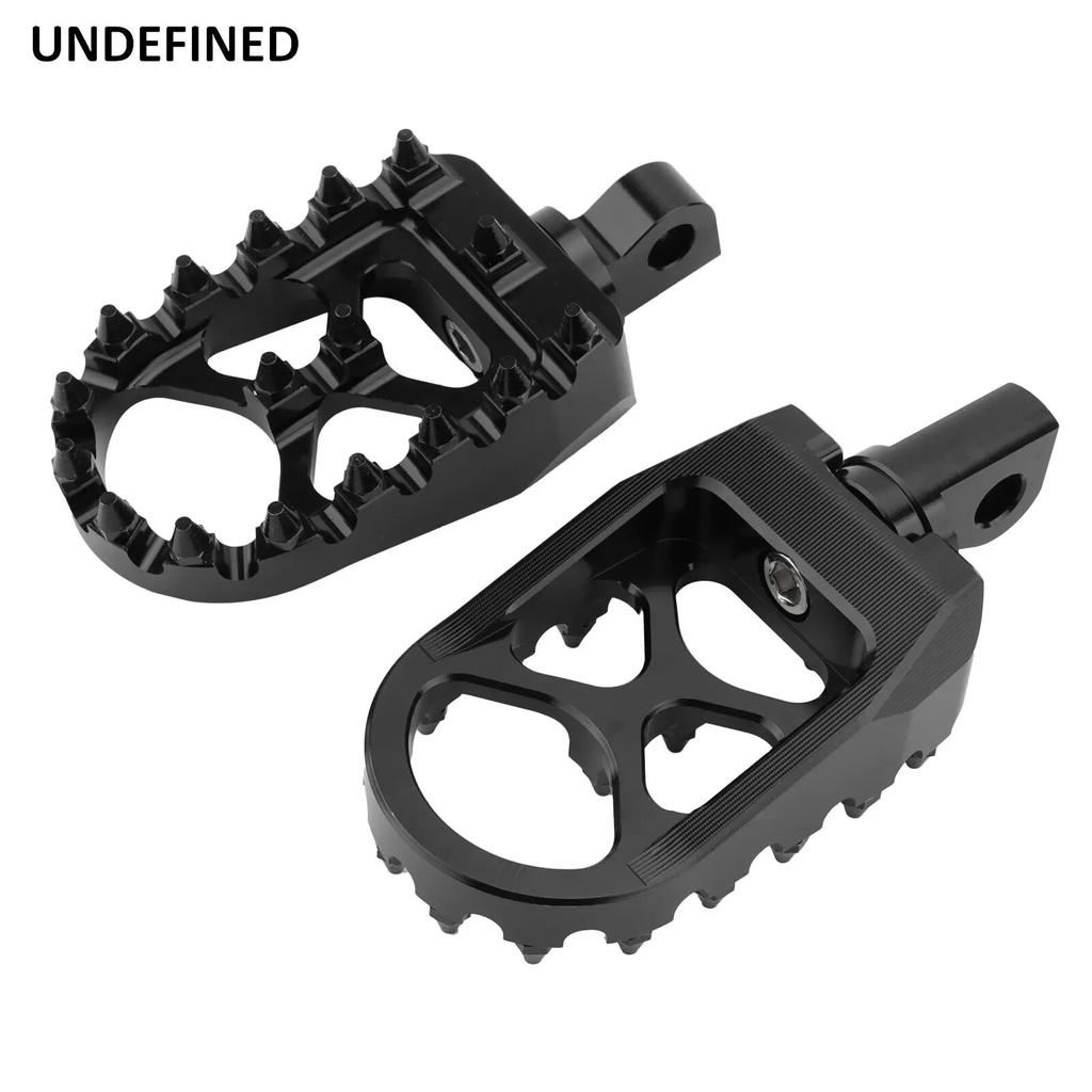 MX Foot Pegs Golden Offroad Chopper Wide Fat Footrests CNC Bobber for Harley Dyna Fatboy Wide Glide Sportster Iron 883 StreetBob