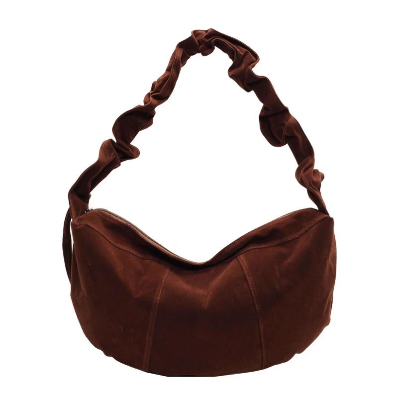 

Сумка через плечо из нейлона на молнии, однотонная сумка через плечо, универсальная модная сумка-хобо, простая мягкая сумка, новый продукт