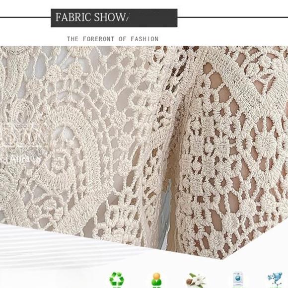 Summer Shawl Cardigan womenThin Hollow Knit Coat Short Blouse Sunscreen Shirt