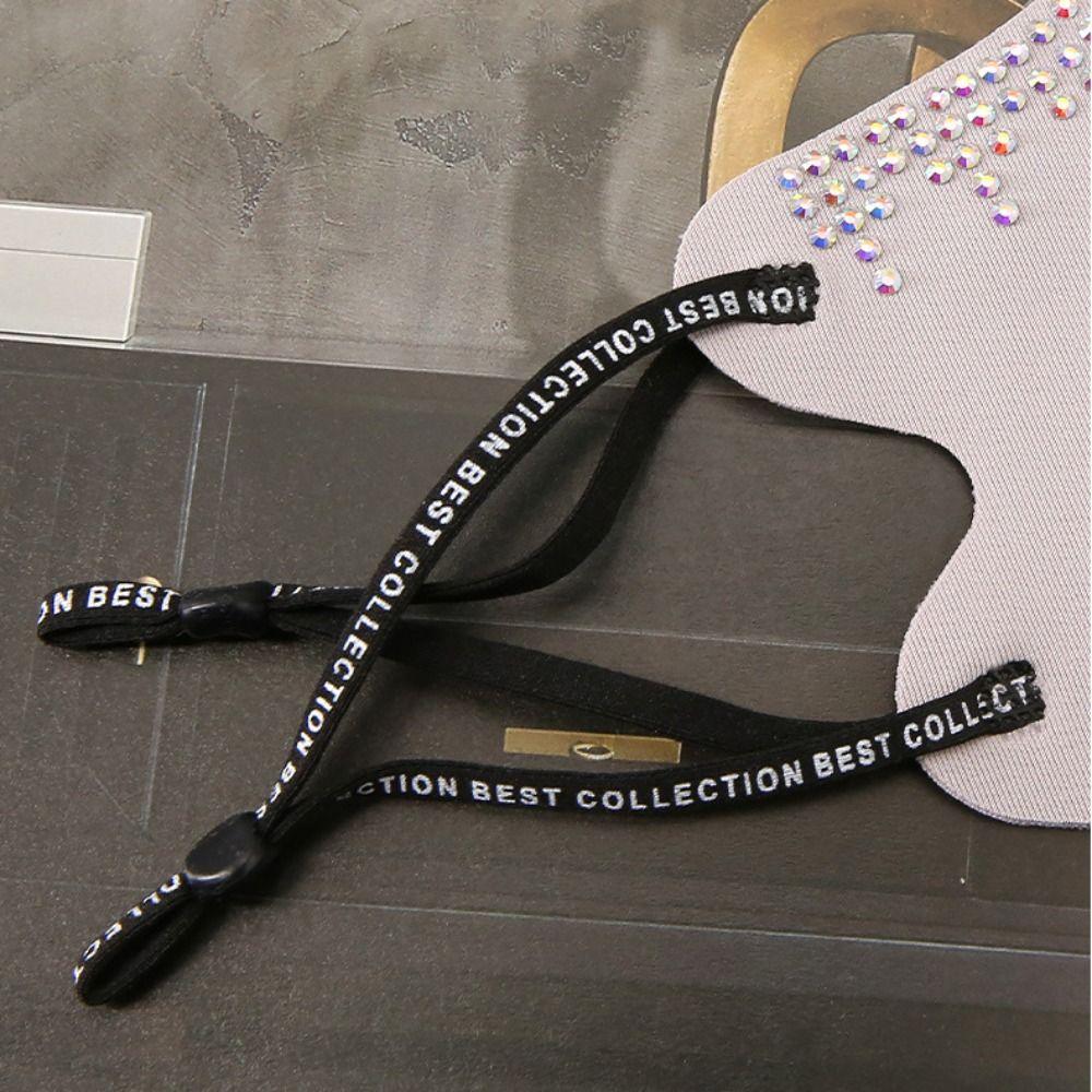 Washable Ice Silk Cloth Mask Rhinestone Riding Mask Crystal Ornaments Face Mask  Party Gif