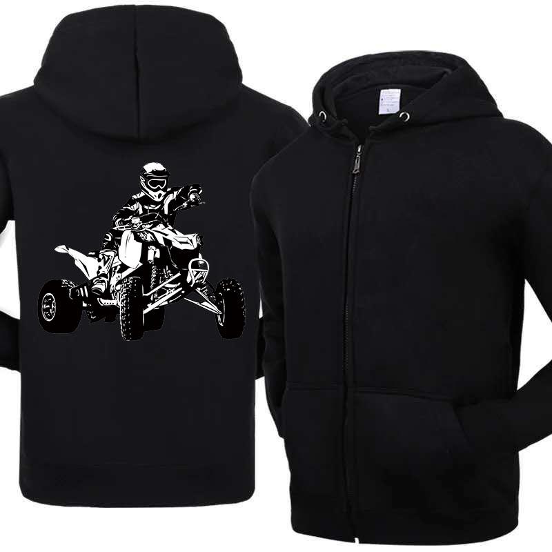 

Плюс размер ATV Quad Мотокросс принт куртка с капюшоном на молнии мужская мода с капюшоном свободная мужская одежда