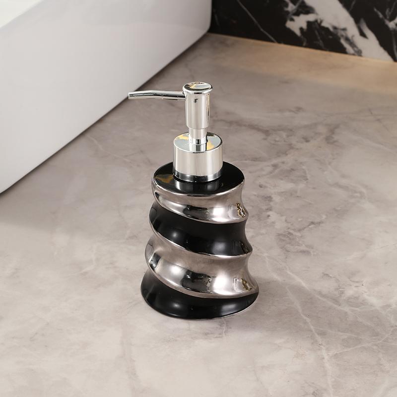 premium ceramic spiral patterned hand sanitizer and shower gel bottle distribution bottle bathroom accessories soap dispenser