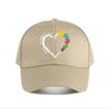 Autism Support Heart Puzzle Baseball Cap Fashion Unisex Sunhat Womens Outdoor Sports Snapback Cap