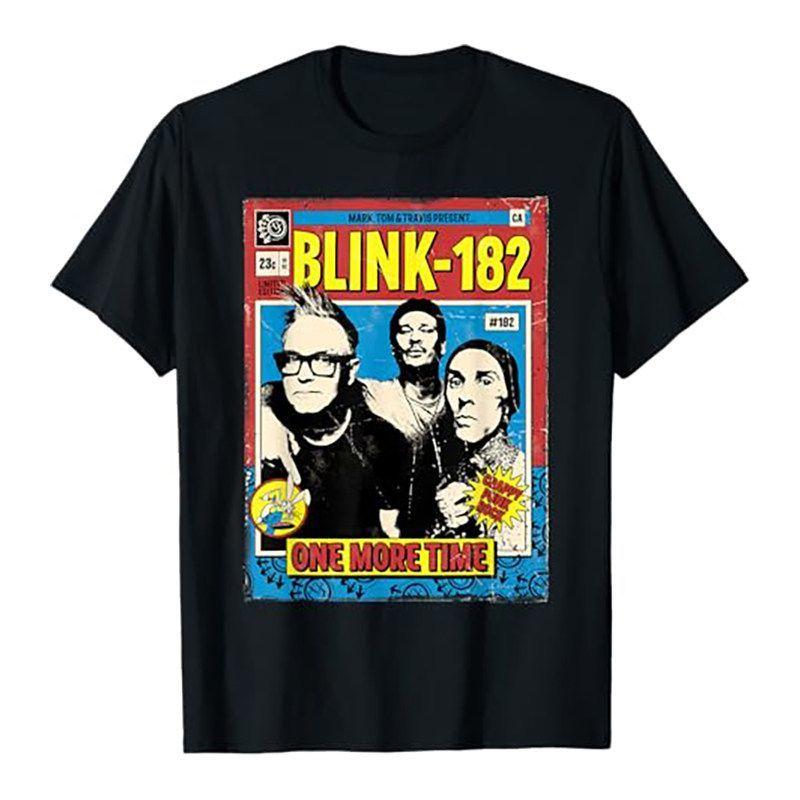 

Wink 182 Band Punk Rock American Vintage Streetwear ShortSleeved Mens and Womens Pure Cotton TShirt 4XL