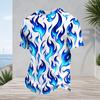 Mens Plus Size Round Neck Raglan Short Sleeve T Shirt Abstract Printed Multicolor